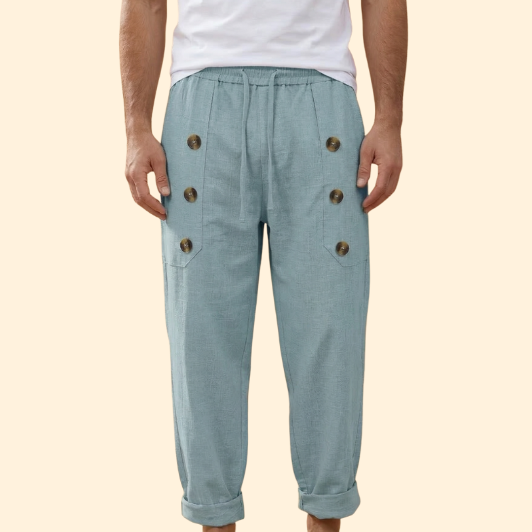Men's Casual Button Trousers