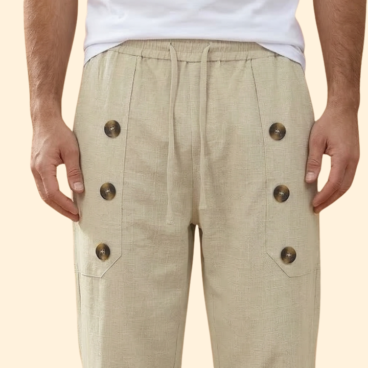 Men's Casual Button Trousers