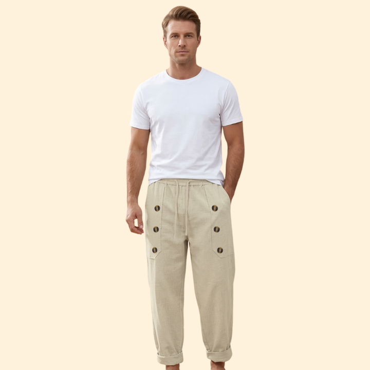Men's Casual Button Trousers