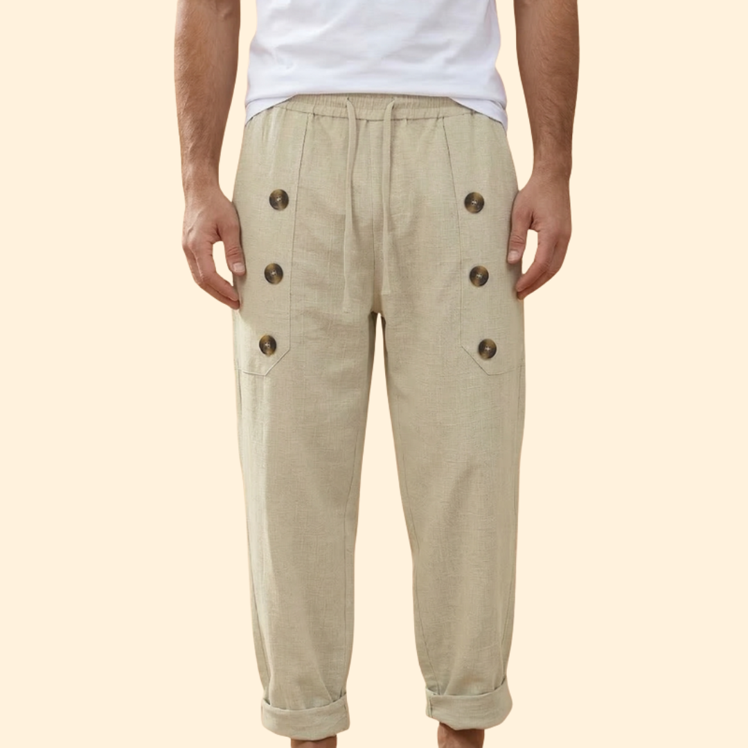Men's Casual Button Trousers
