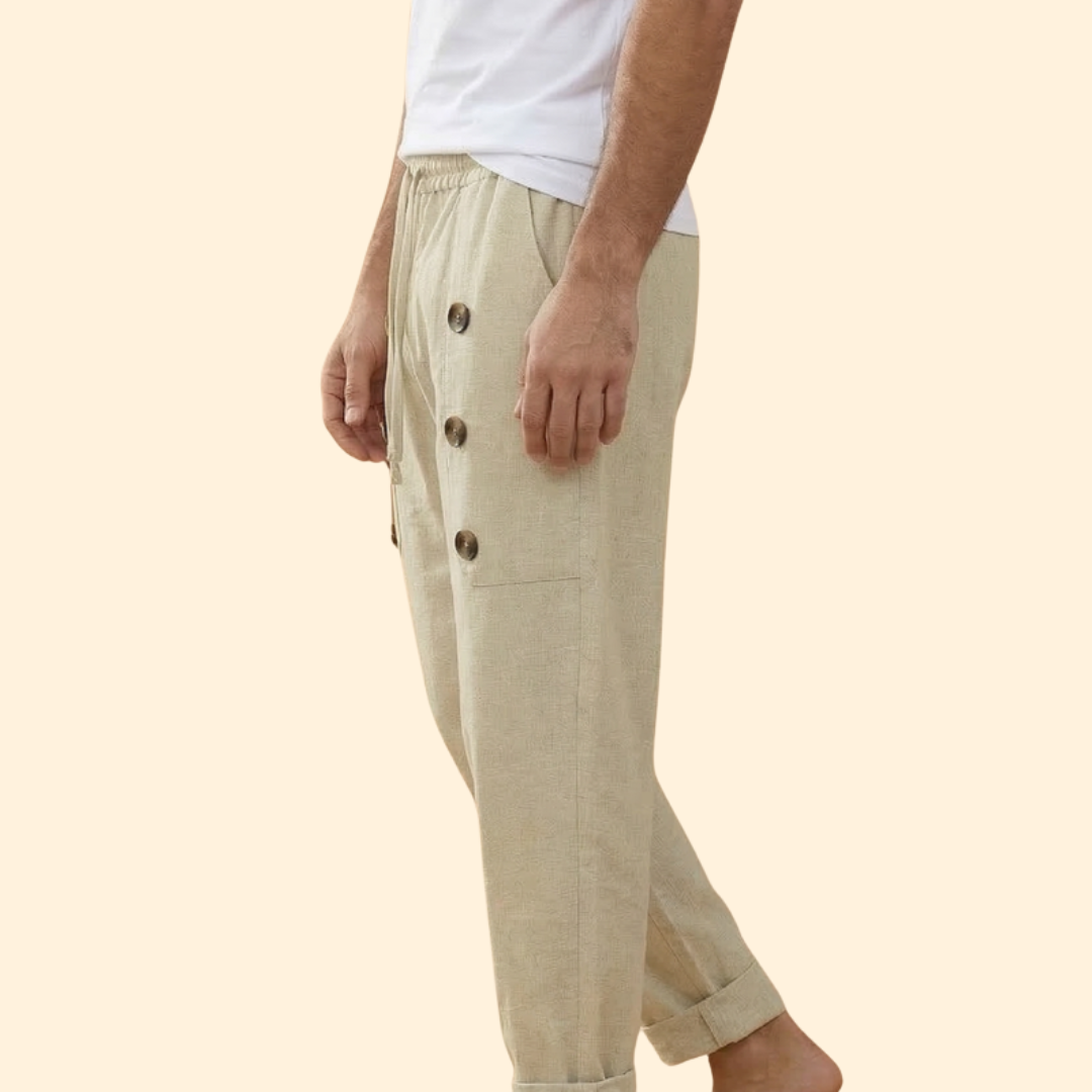 Men's Casual Button Trousers