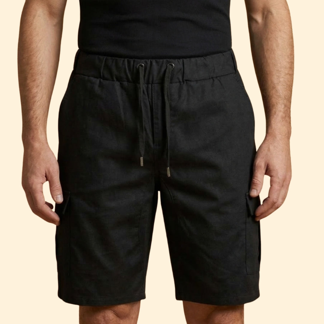 Men's Casual Drawstring Cargo Shorts