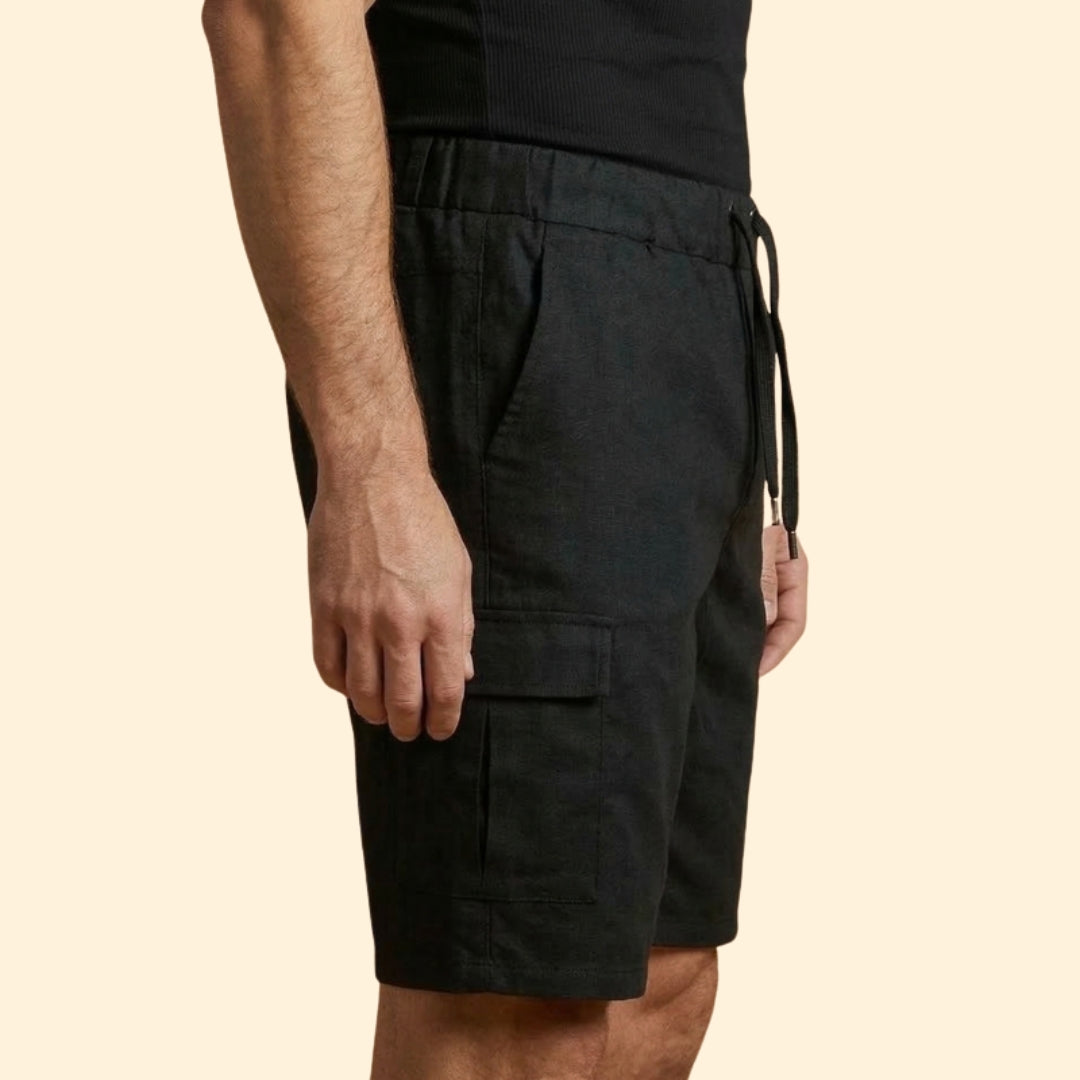 Men's Casual Drawstring Cargo Shorts