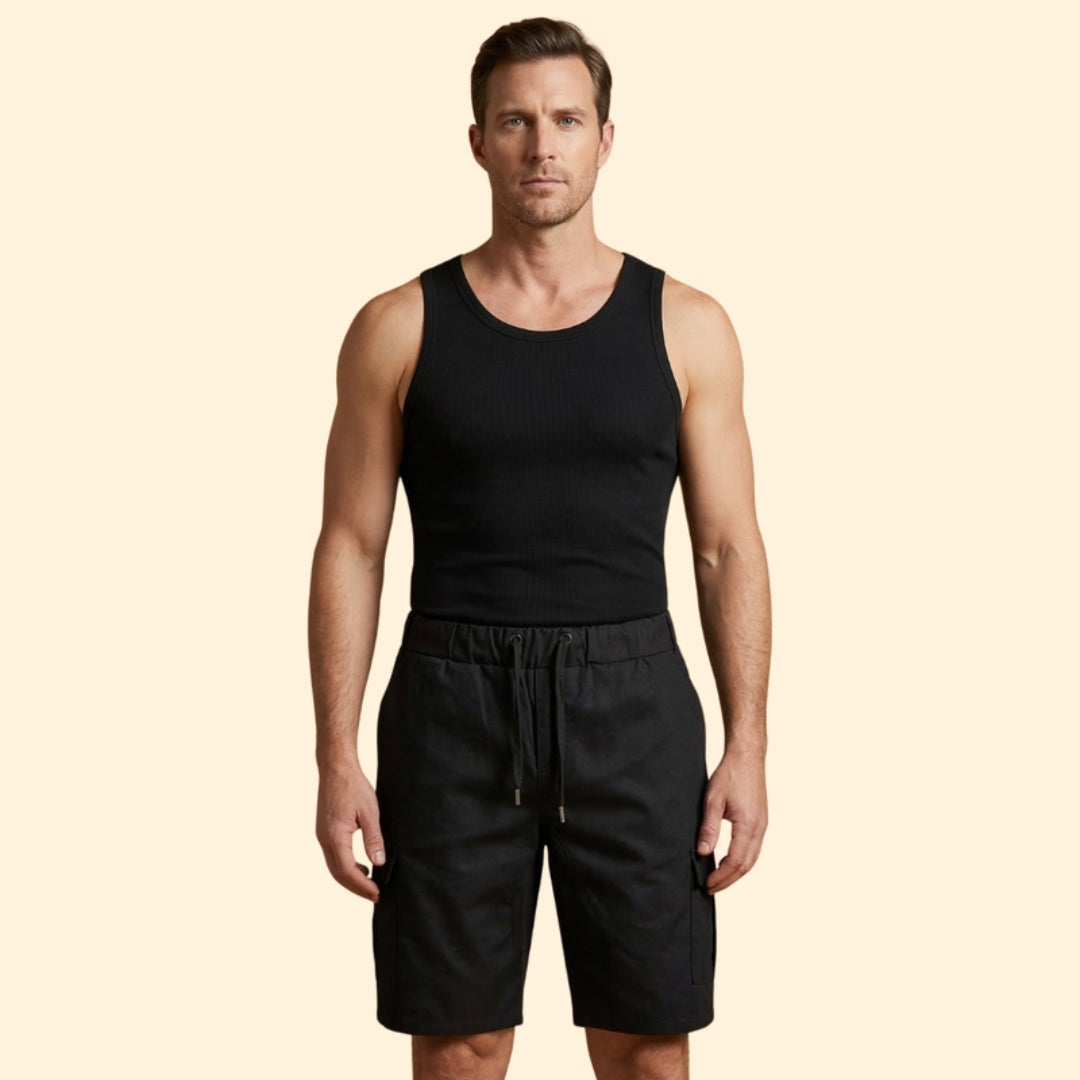 Men's Casual Drawstring Cargo Shorts
