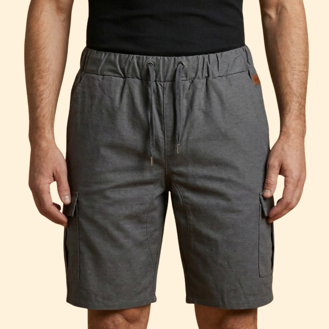 Men's Casual Drawstring Cargo Shorts