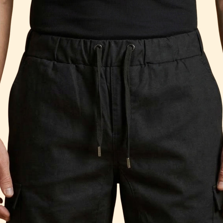 Men's Casual Drawstring Cargo Shorts