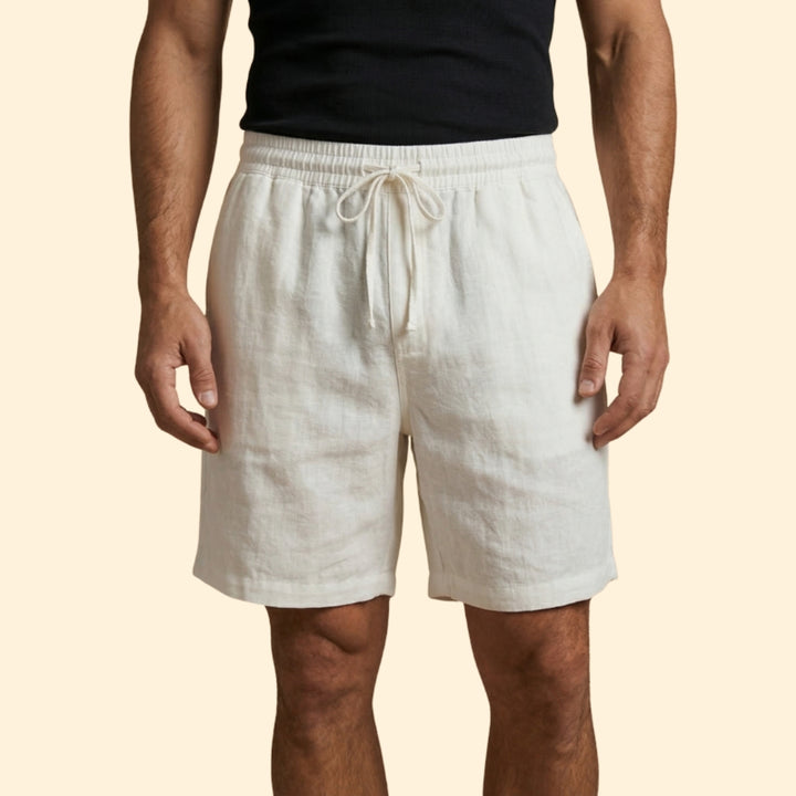 Men's Casual Drawstring Linen Shorts