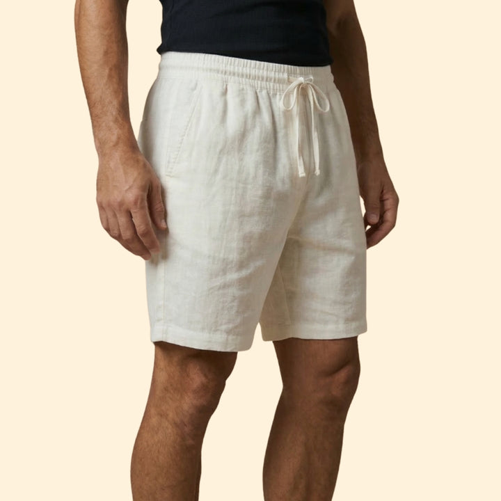 Men's Casual Drawstring Linen Shorts