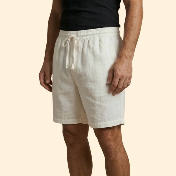 Men's Casual Drawstring Linen Shorts