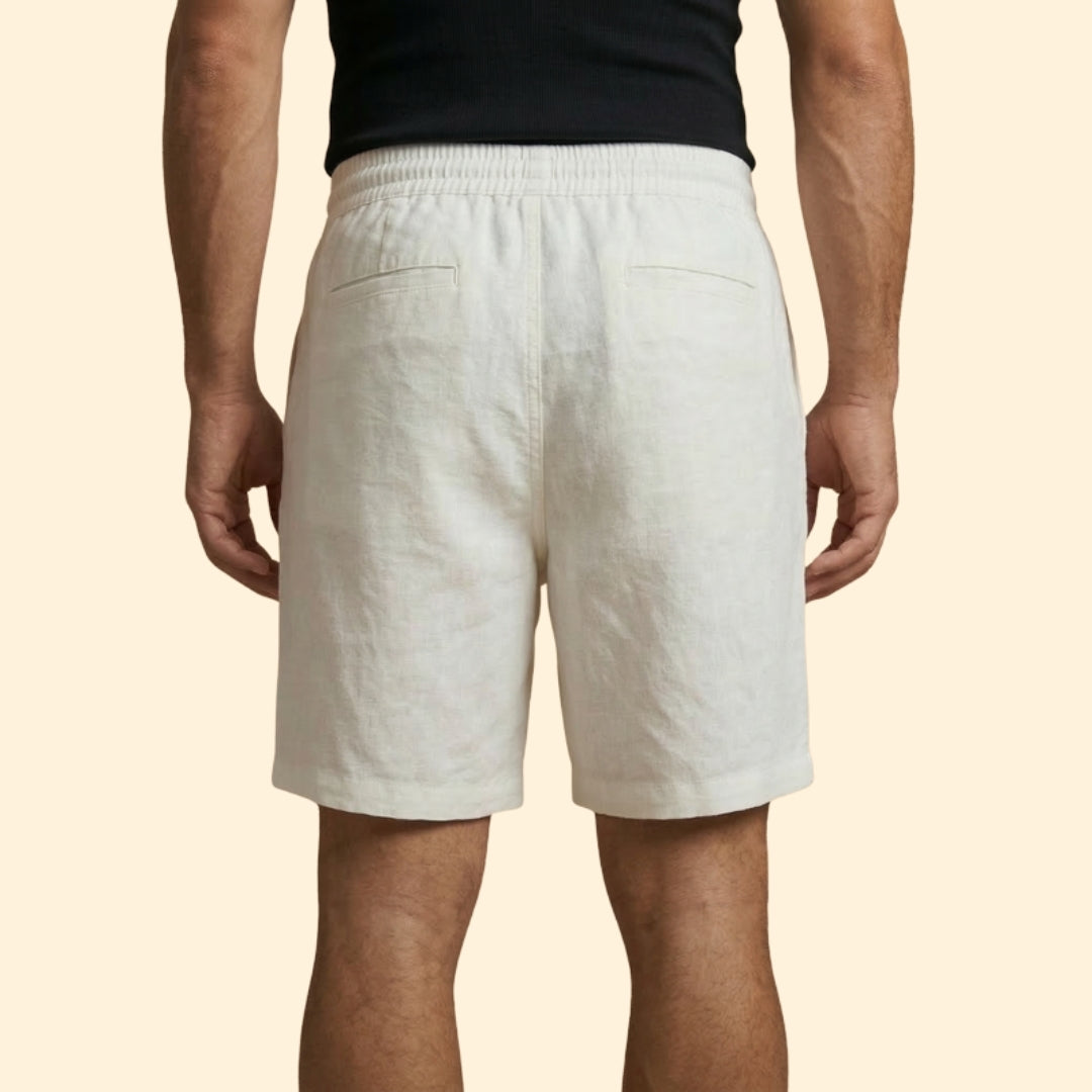 Men's Casual Drawstring Linen Shorts