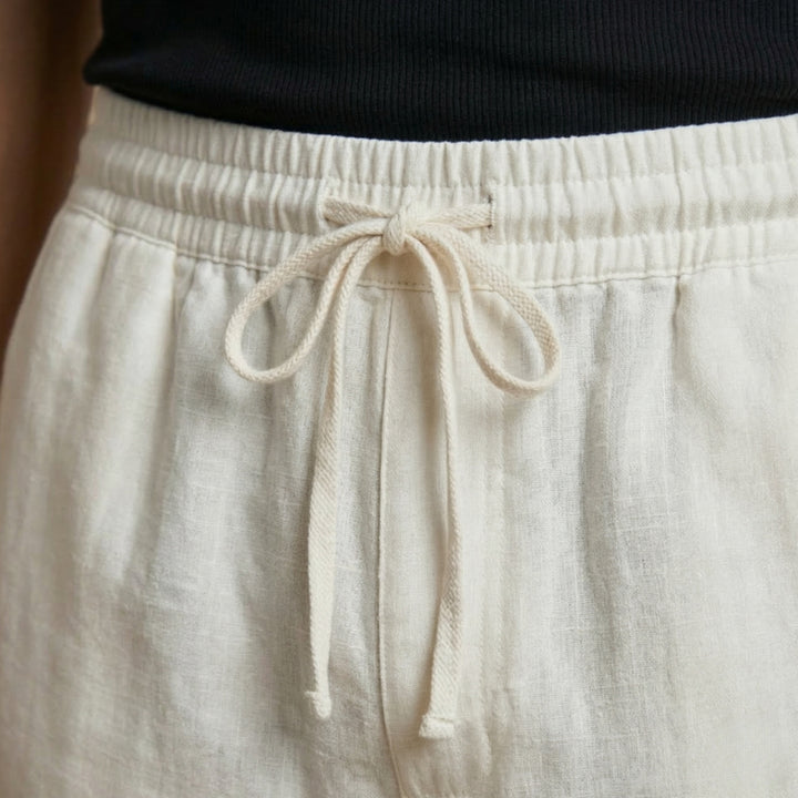 Men's Casual Drawstring Linen Shorts