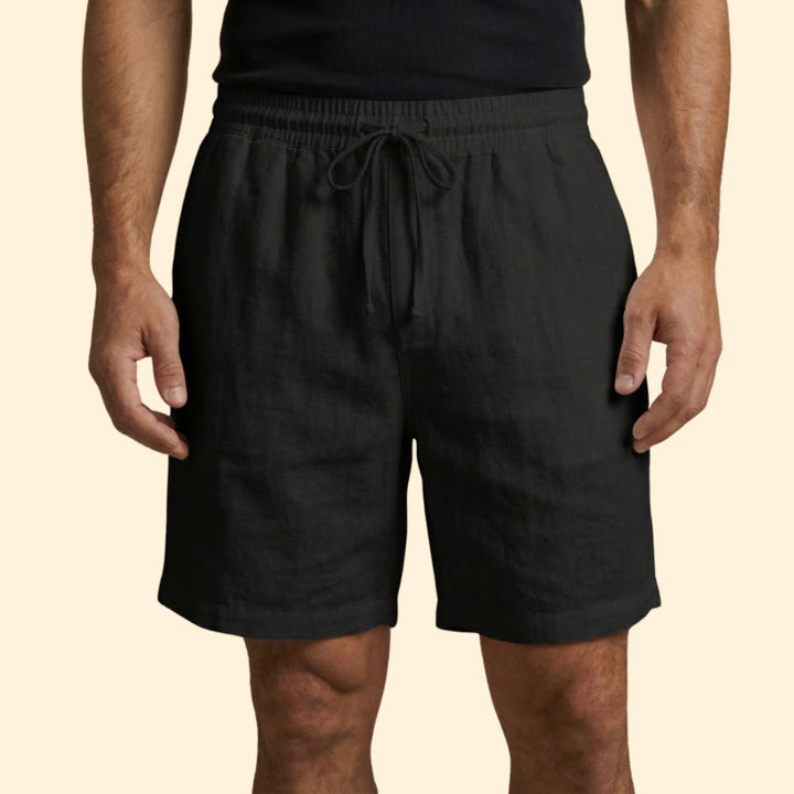 Men's Casual Drawstring Linen Shorts
