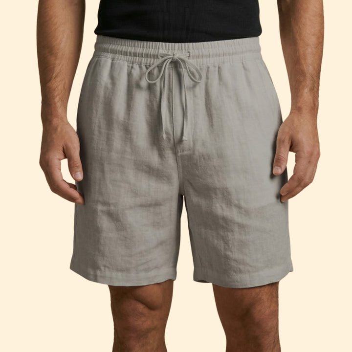 Men's Casual Drawstring Linen Shorts