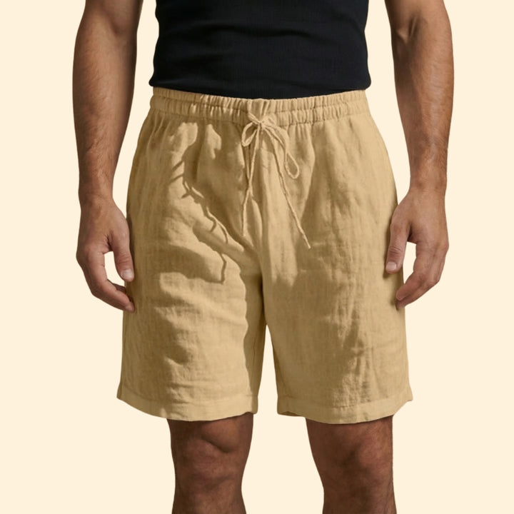 Men's Casual Drawstring Linen Shorts