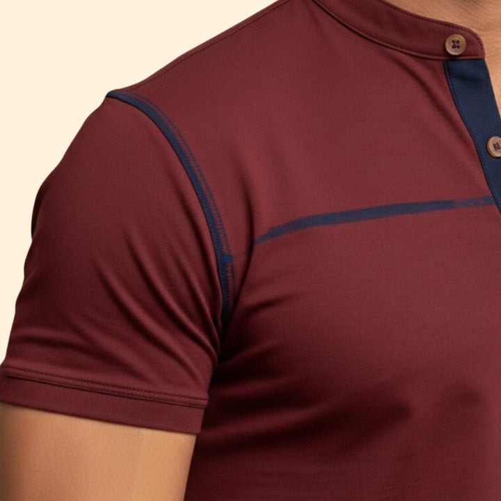 Men's Casual Henley Shirt