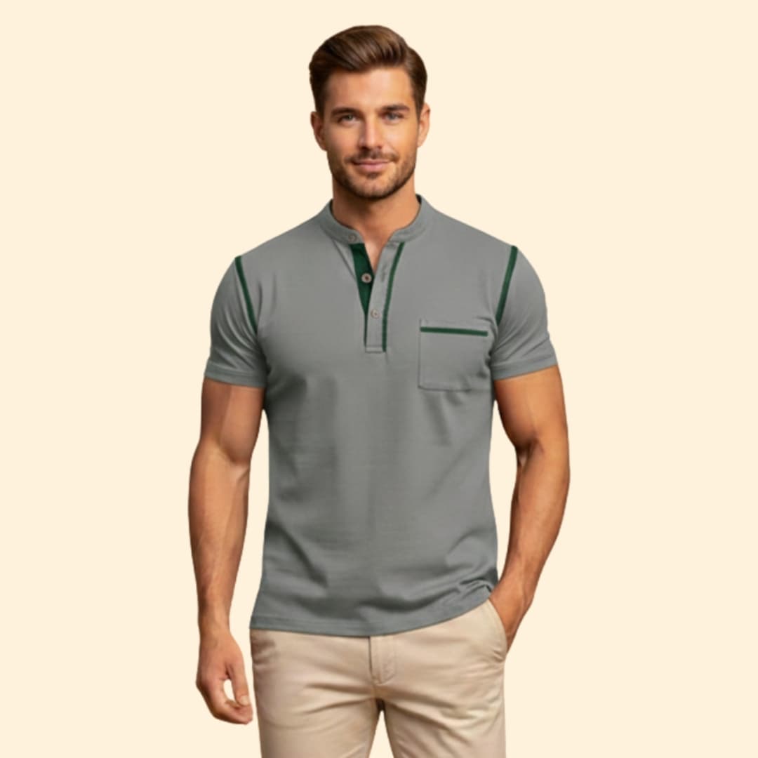 Men's Casual Henley Shirt
