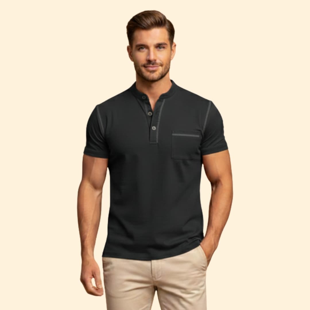 Men's Casual Henley Shirt