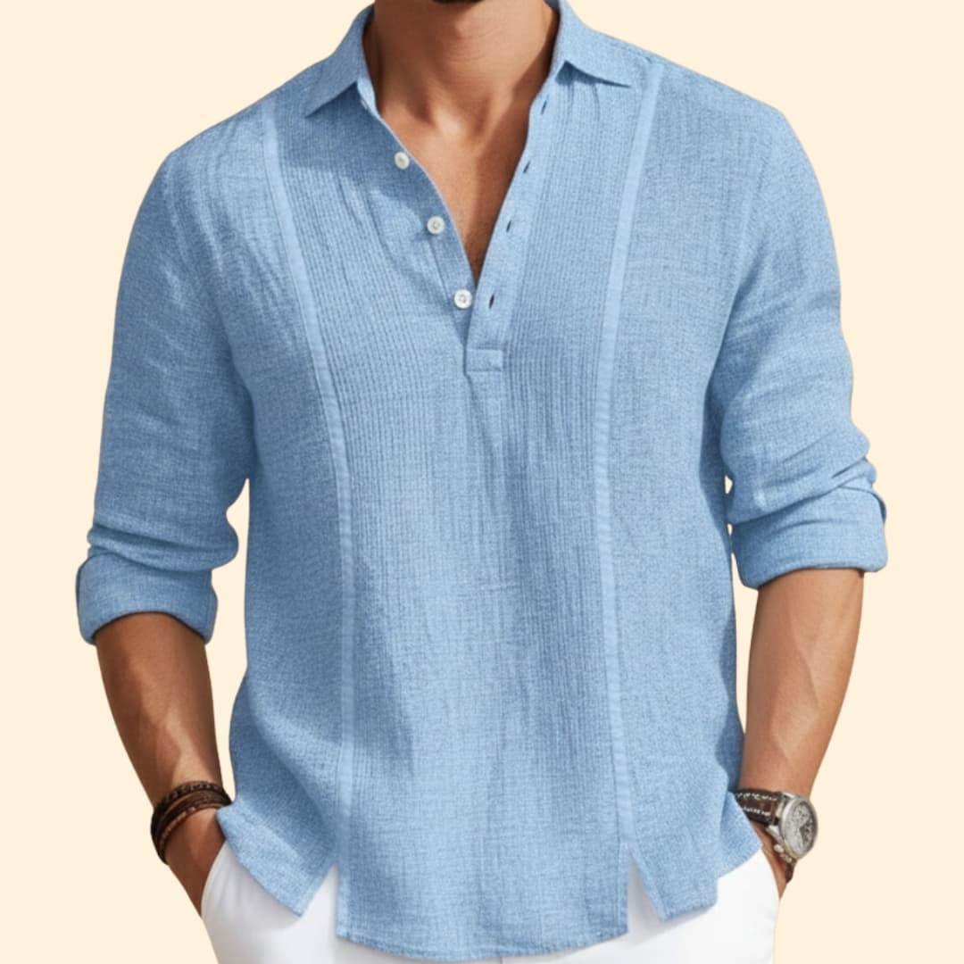 Men's Casual Henley Shirt