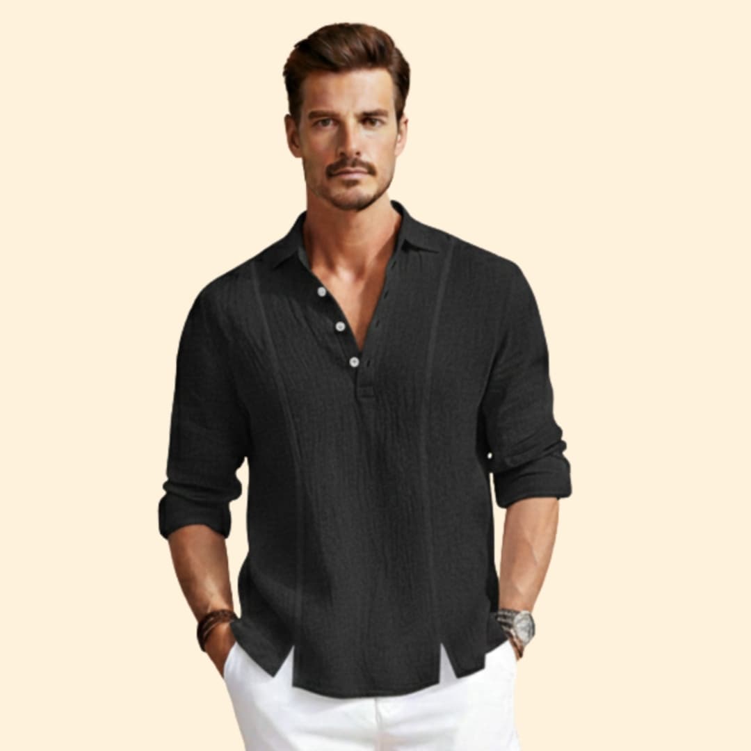 Men's Casual Henley Shirt