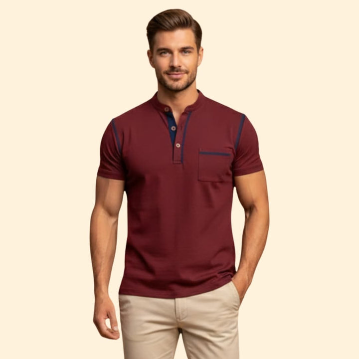 Men's Casual Henley Shirt