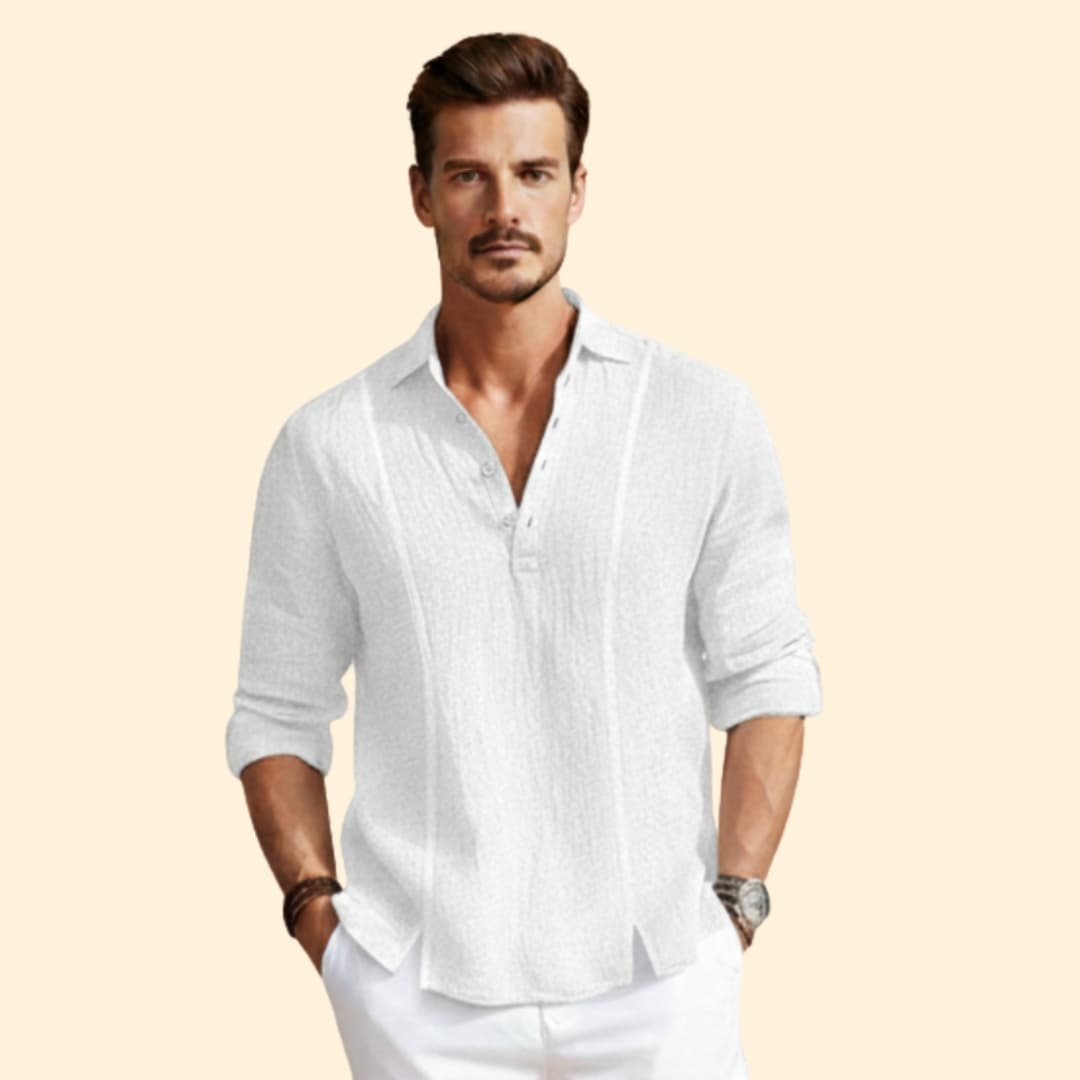 Men's Casual Henley Shirt