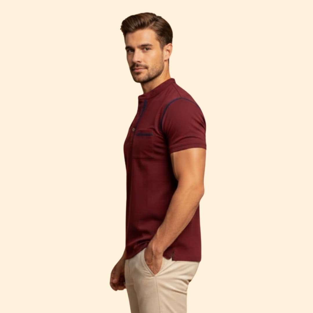 Men's Casual Henley Shirt