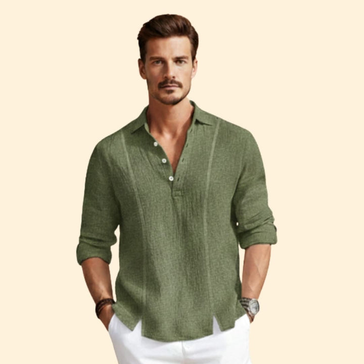 Men's Casual Henley Shirt