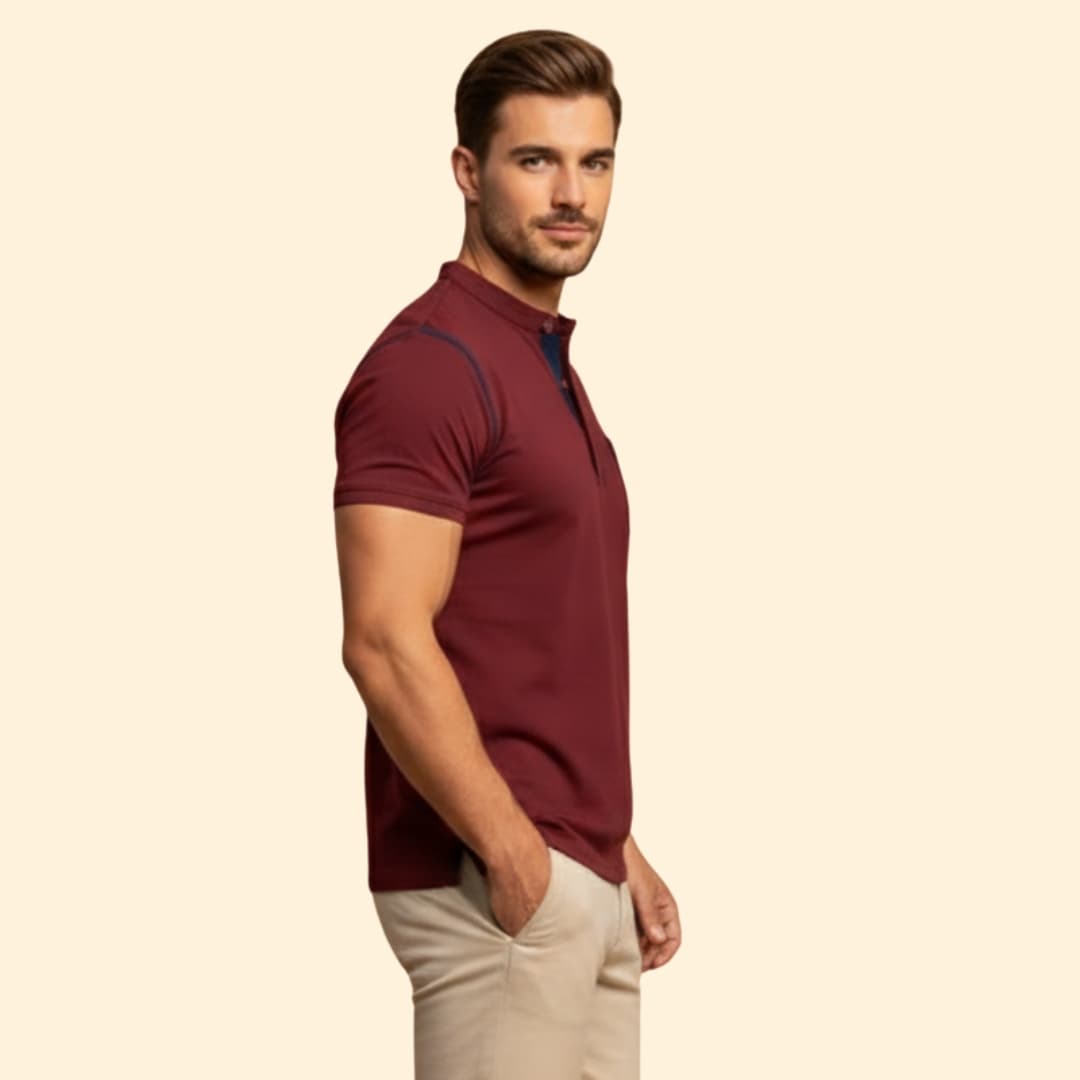 Men's Casual Henley Shirt