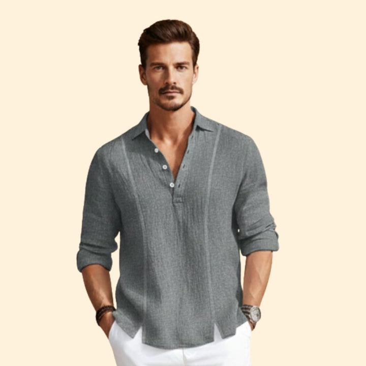 Men's Casual Henley Shirt