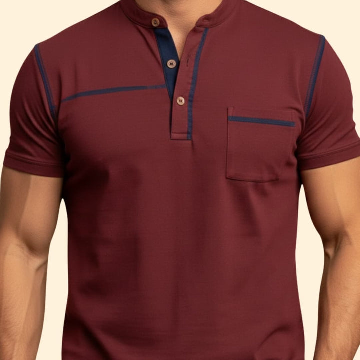Men's Casual Henley Shirt