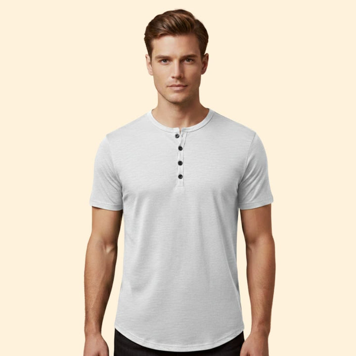 Men's Casual Henley Top