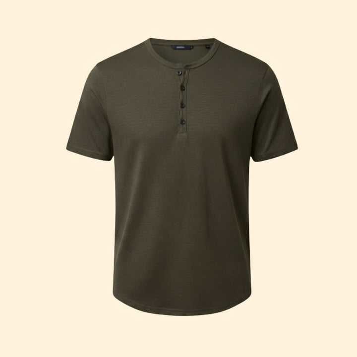 Men's Casual Henley Top