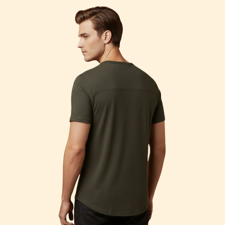 Men's Casual Henley Top