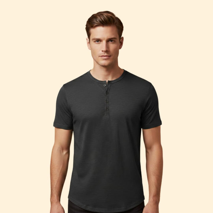 Men's Casual Henley Top