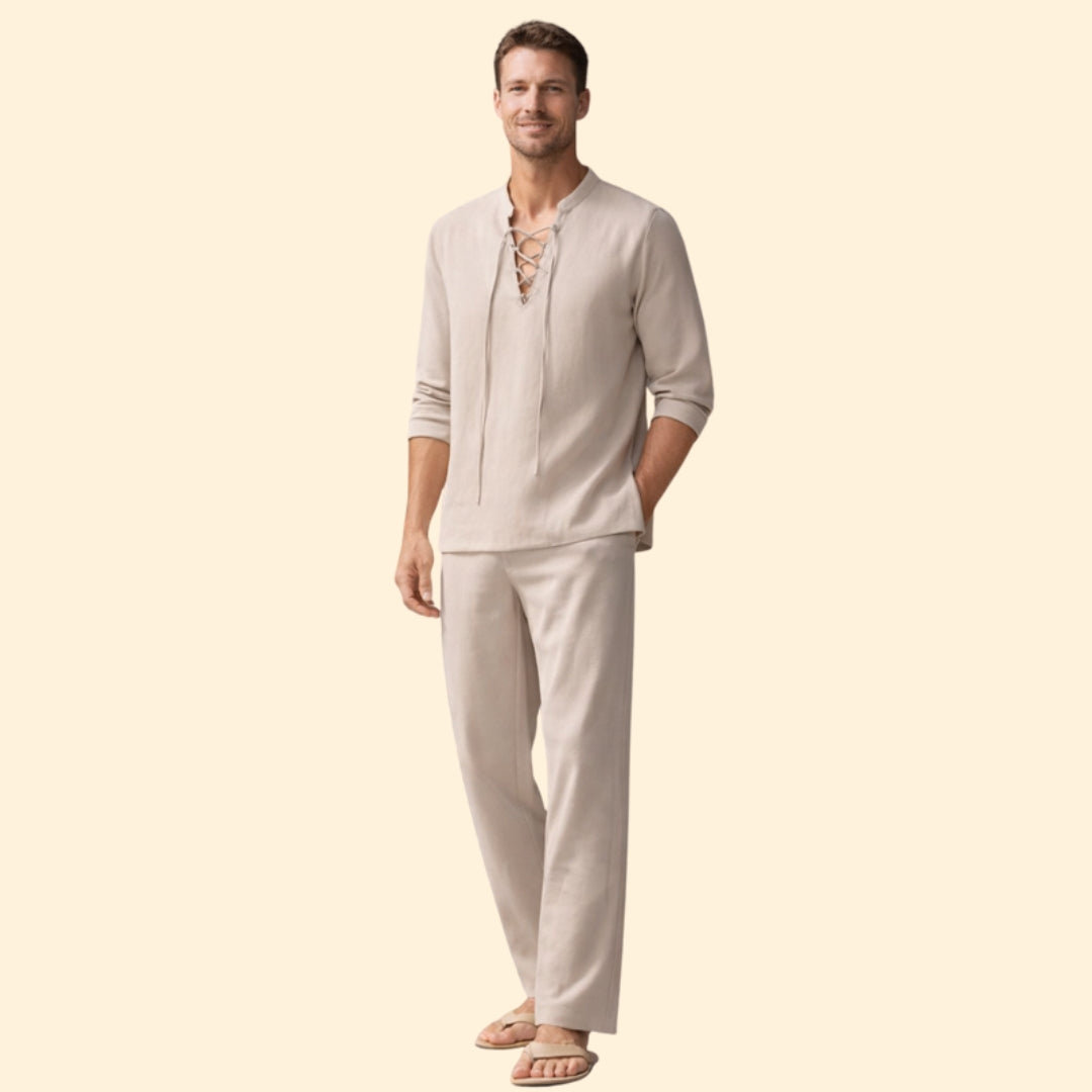 Men's Casual Lace-Up Set