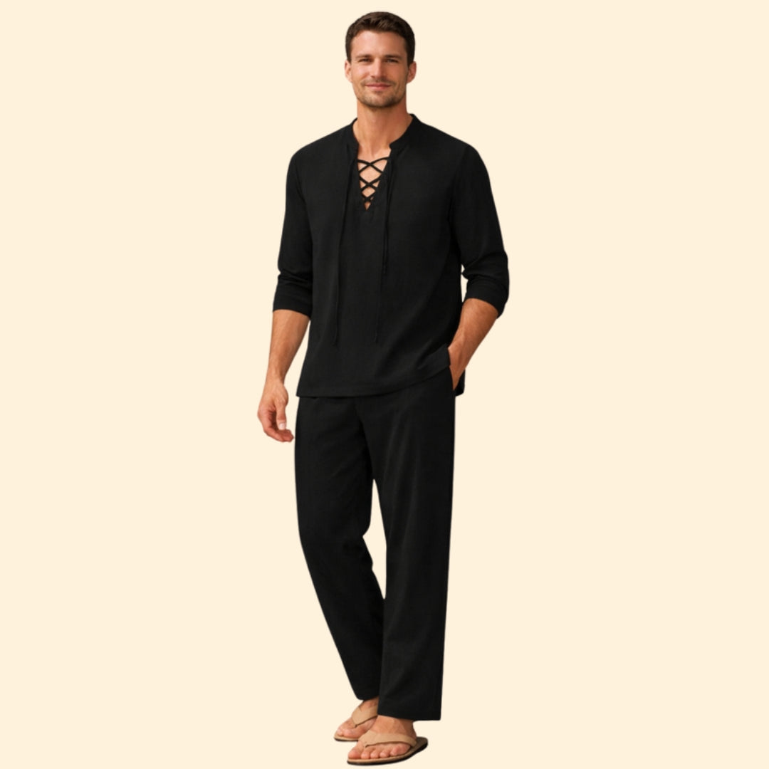 Men's Casual Lace-Up Set
