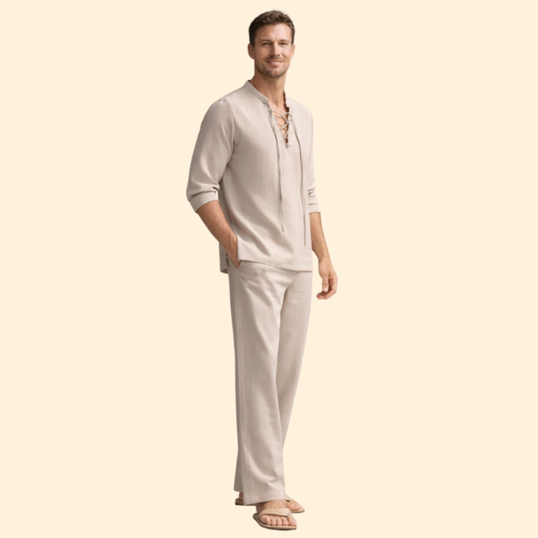 Men's Casual Lace-Up Set