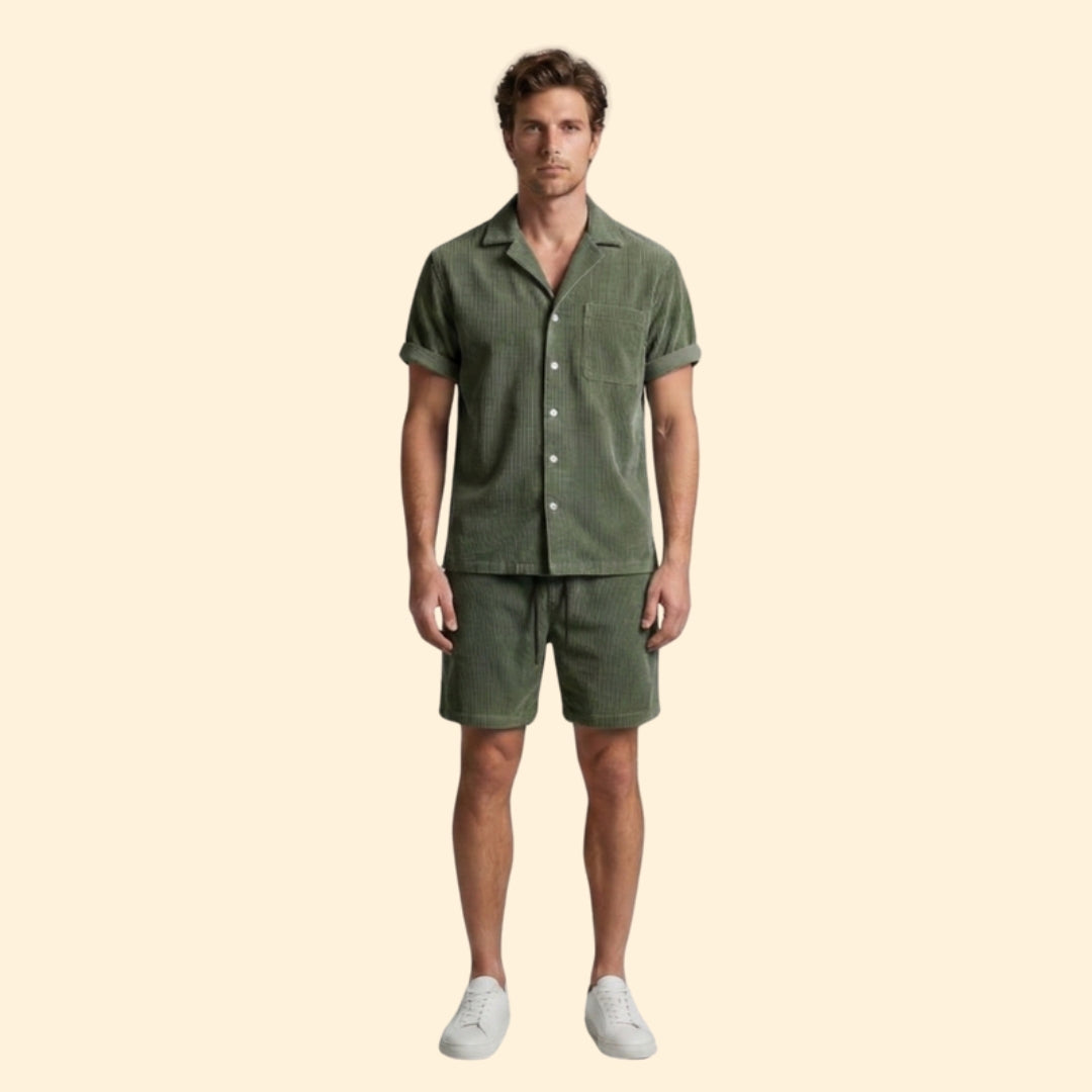 Men’s Casual Shirt & Shorts Set