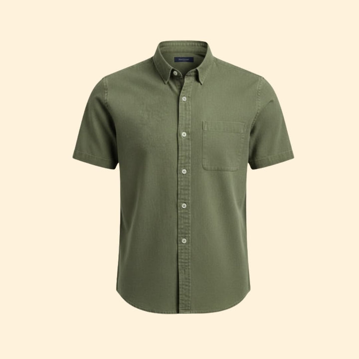 Men's Casual Short Sleeve Button-Down Shirt