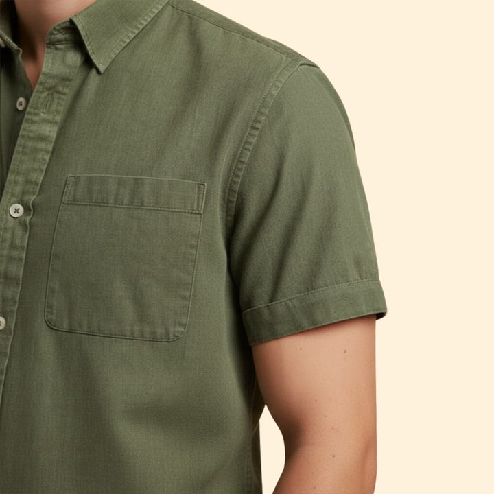 Men's Casual Short Sleeve Button-Down Shirt