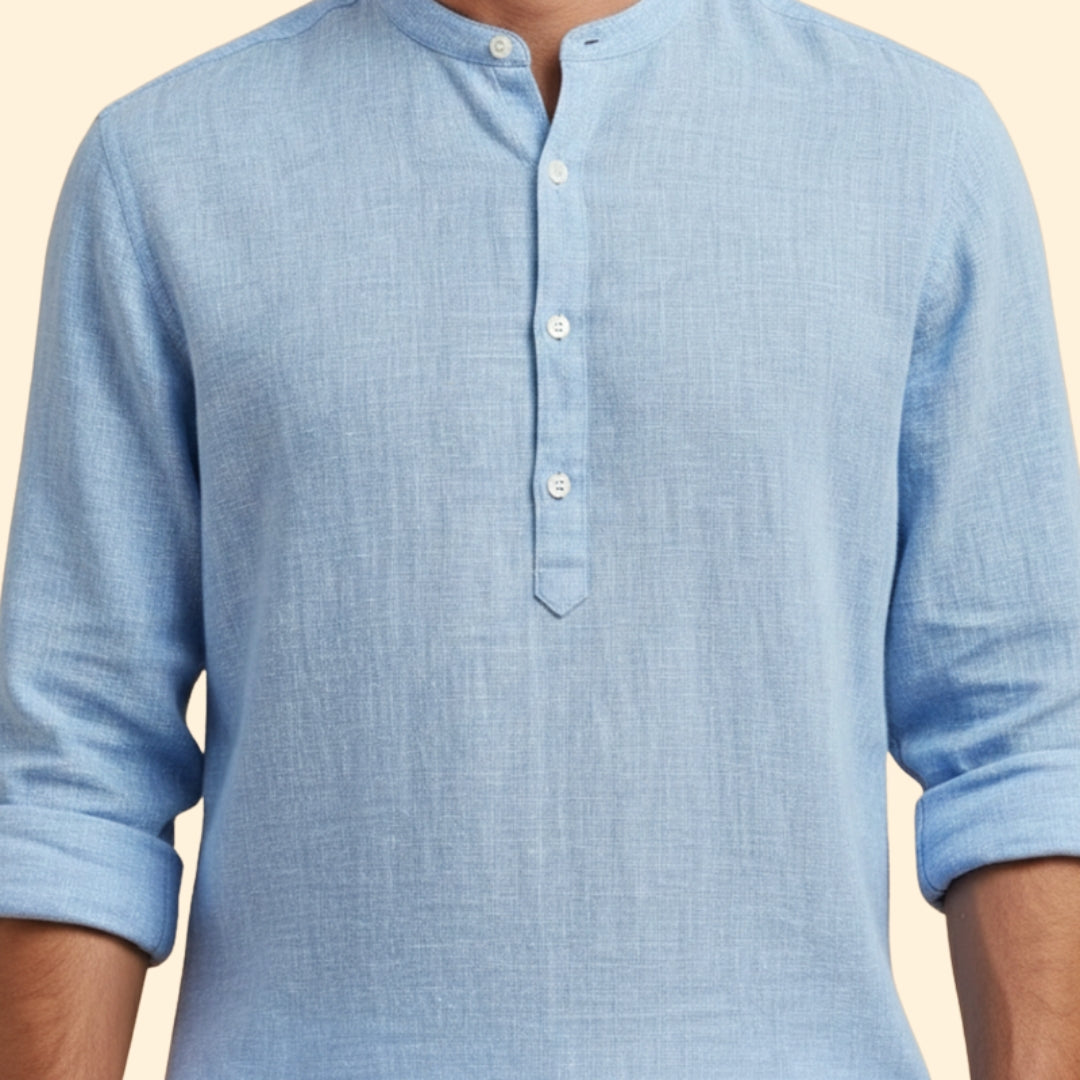Men's Classic Henley Button-Up