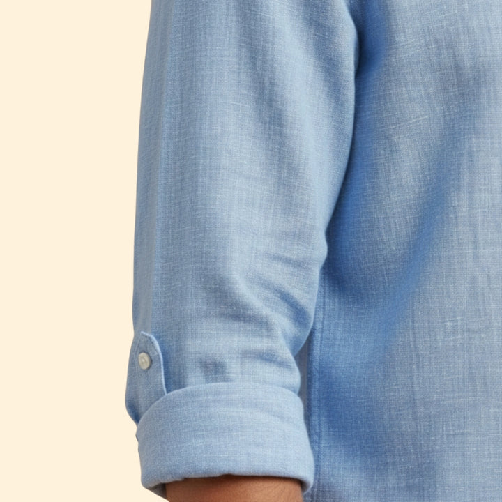 Men's Classic Henley Button-Up