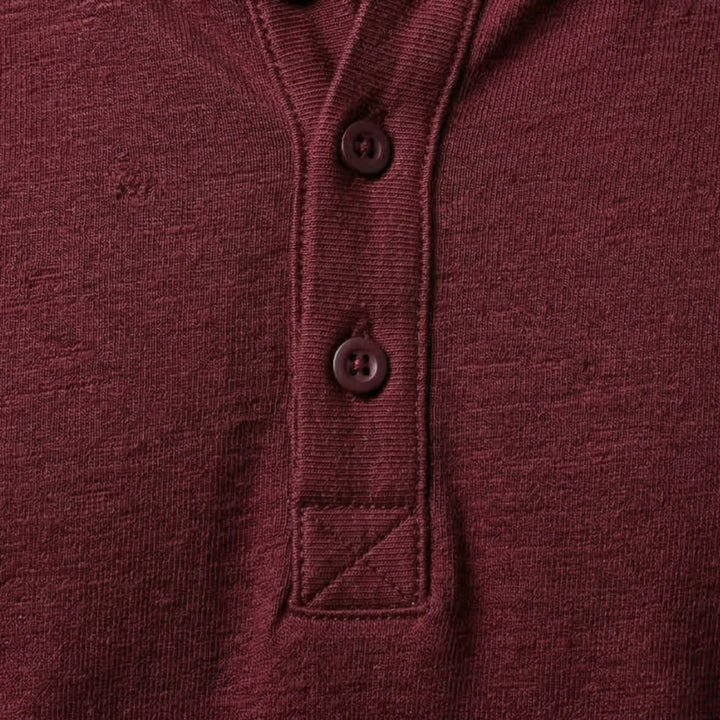 Men's Classic V-Neck Button T-shirt