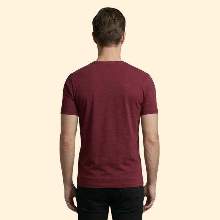 Men's Classic V-Neck Button T-shirt