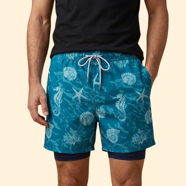Men's Coastal Print Swim Shorts