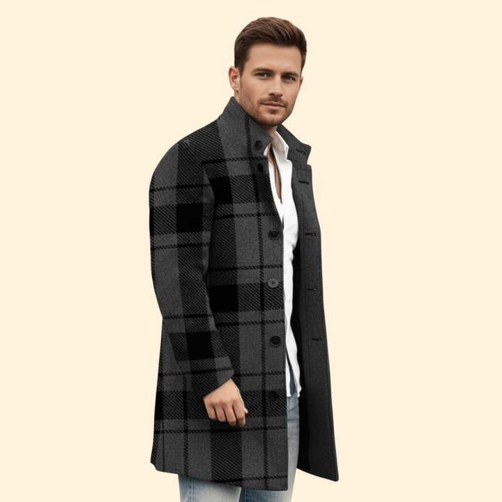 Men’s Coat with Notched Collar