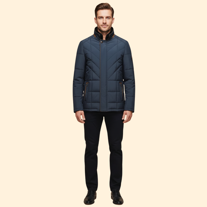 Men’s Coat with Standing Collar