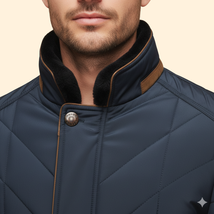 Men’s Coat with Standing Collar