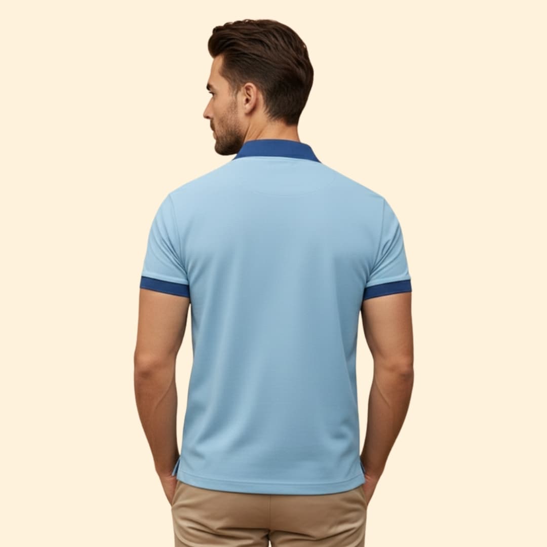 Men's Color-Block Polo Shirt