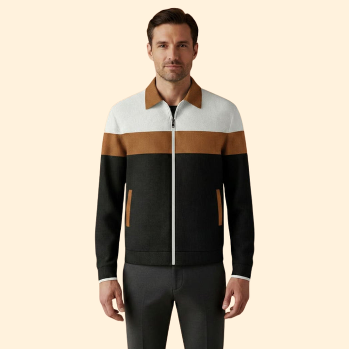 Men’s Contrast Stripe Bomber Jacket